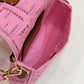 FI Baguette Pink with Embroidery Small Bag For Woman 21cm/8in