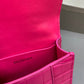 Balen Hourglass Mini Handbag With Chain In Dark Pink, For Women,  Bags 4.7in/12cm