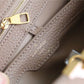 LV Capucines BB Taurillon Smokey Brown Green/ Creme/ Pink For Women, Women’s Bags, Shoulder And Crossbody Bags 10.6in/27cm LV