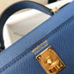 HM Kelly 19 Blue France Swift Bag For Women, Handbags, Shoulder Bags 7.5in/19cm