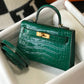 HM Kelly Green For Women Gold Toned Hardware 7.8in/20cm