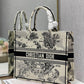 DI Large Book Tote Zodiac Embroidery, Black/Beige, For Women Women’s Handbags, 41cm CD