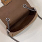 FI Baguette Chain Midi Beige FF Fabric Bag For Woman 14.5cm/6in 8BR793AHW5F1F2J