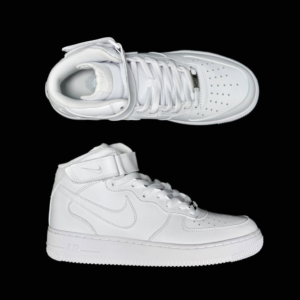 BL - AF1 pure white mid-top