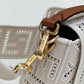 FI Baguette White with Embroidery Medium Bag For Woman 28cm/11in