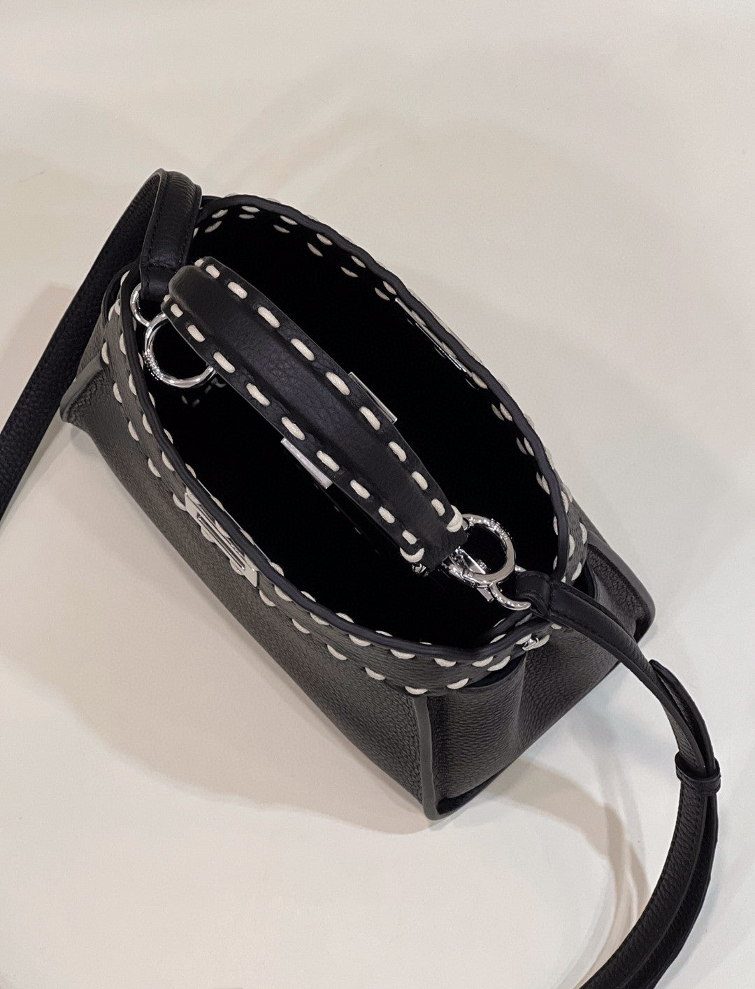 FI Peekaboo Small Black Bag For Woman 23cm/9in