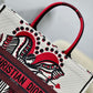DI Medium Book Tote Latte Multicolor Cupidon Embroidery, Red/White, For Women Women’s Handbags, 41cm CD M1296ZTQG_M941