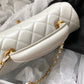 ChanelMini Flap Bag With Top Handle White For Women 7.8in/20cm