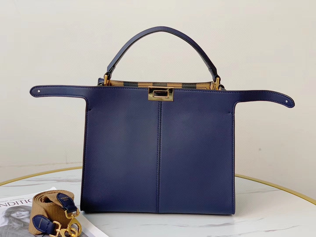 FI Peekaboo X-Lite Tote Medium Dark Blue Bag For Woman 30cm/12in