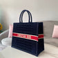 DI Large Book Tote Red Blue, For Women, Women’s Handbags 16.5in/42cm CD