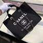 Chanel Deauville Tote Canvas Bag Black For Women, Women’s Handbags, Shoulder Bags 15in/38cm A66941