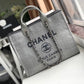 ChanelSmall Shopping Bag Silver Hardware Grey For Women, Women’s Handbags, Shoulder Bags 15.2in/39cm AS3257