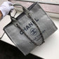 ChanelSmall Shopping Bag Silver Hardware Grey For Women, Women’s Handbags, Shoulder Bags 15.2in/39cm AS3257