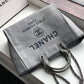 ChanelSmall Shopping Bag Silver Hardware Grey For Women, Women’s Handbags, Shoulder Bags 15.2in/39cm AS3257
