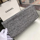 Chanel Deauville Tote Raffia Canvas Bag Black/White For Women 14.9in/38cm