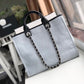 Chanel Deauville Tote 38cm White Gray For Women A66941
