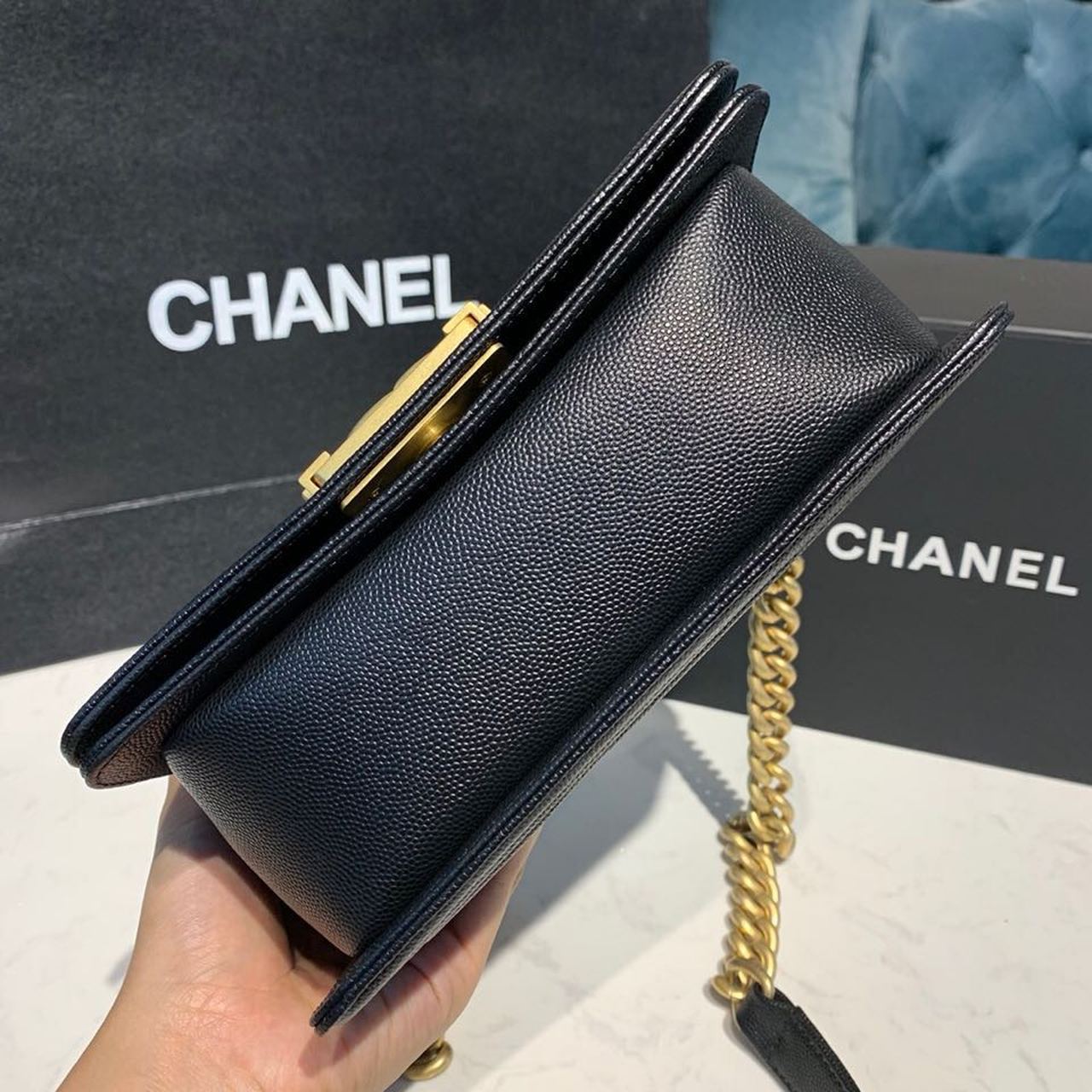 ChanelMini Boy HandBag Black For Women, Women’s HandBag, Shoulder And Crossbody Bags 7.8in/20cm