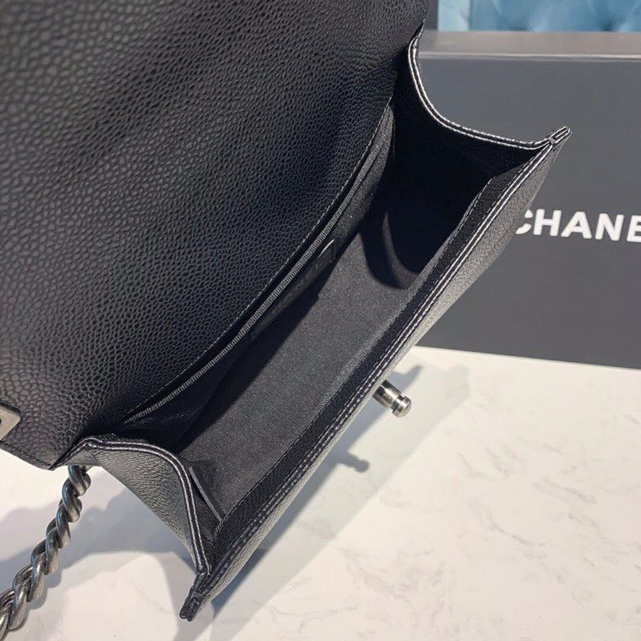 ChanelSmall Boy Handbag Silver Hardware Black For Women, Women’s Bags, Shoulder And Crossbody Bags 7.8in/20cm A67085