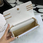 ChanelFlap Bag White For Women 7.4in/19cm