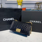 CHL Boy Handbag Gold Toned Hardware Black For Women, Women’s Bags, Shoulder And Crossbody Bags 9.8in/25cm A67086