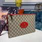 gg Neo Vintage gg Supreme Pouch Beige/Red For Women 12in/30cm gg
