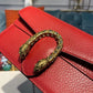 gg Dionysus Super Mini Bag Emerald Hibiscus Red Metal-Free Tanned For Women 6.5in/16.5cm gg 476432 CAOGX 8990