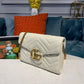 gg Marmont Matelassé Mini Bag White Matelassé For Women 8in/20cm gg 474575 DTD5N 9022