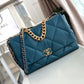 CHL 19 Maxi Handbag Teal For Women, Women’s Bags, Shoulder And Crossbody Bags 14in/36cm AS1162