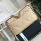 CHL 19 Flap Bag Beige For Women 10.1in/26cm