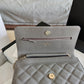 ChanelMini Flap Bag Grey For Women 7.2in/18.5cm