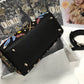 DI Medium Lady Bag Gold Toned Hardware Multicolor Black For Women 9.5in/24cm CD