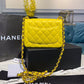 ChanelMini Flap Bag Yellow For Women, Women’s Bags, Shoulder And Crossbody Bags 6.7in/17cm A35200