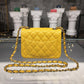 ChanelMini Flap Bag Caviar Yellow For Women, Women’s Bags, Shoulder And Crossbody Bags 6.7in/17cm A35200