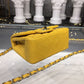 ChanelMini Flap Bag Caviar Yellow For Women, Women’s Bags, Shoulder And Crossbody Bags 6.7in/17cm A35200