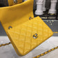 ChanelMini Flap Bag Caviar Yellow For Women, Women’s Bags, Shoulder And Crossbody Bags 6.7in/17cm A35200