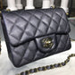 ChanelMini Flap Bag Caviar Black For Women, Women’s Bags, Shoulder And Crossbody Bags 6.7in/17cm A35200