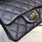ChanelMini Flap Bag Caviar Black For Women, Women’s Bags, Shoulder And Crossbody Bags 6.7in/17cm A35200