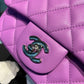 ChanelMini Flap Bag Purple For Women, Women’s Bags, Shoulder And Crossbody Bags 6.7in/17cm A35200
