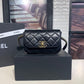CHL Chain Infinity Waist Belt Bag Black For Women, Women’s Bags 6.7in/17cm