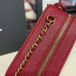 Chanel Filigree Vertical Vanity Case Bag Burgundy For Women, Women’s Handbags, Shoulder And Crossbody Bags 6.7in/17cm