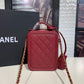 Chanel Filigree Vertical Vanity Case Bag Burgundy For Women, Women’s Handbags, Shoulder And Crossbody Bags 6.7in/17cm