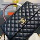 ChanelLarge Flap Bag With Top Handle Black For Women, Women’s Handbags, Shoulder And Crossbody Bags 11in/28cm A92991