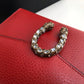 gg Dionysus Mini Chain Bag Hibiscus Red Metal-Free Tanned For Women 8in/20cm gg 401231 CAOGX 8990