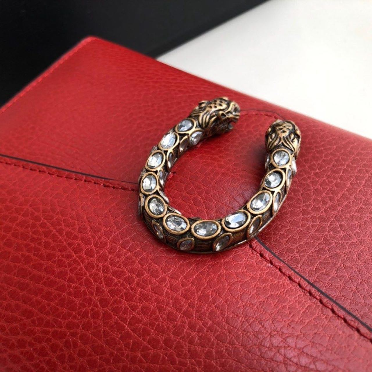 gg Dionysus Mini Chain Bag Hibiscus Red Metal-Free Tanned For Women 8in/20cm gg 401231 CAOGX 8990
