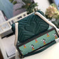 gg Marmont Matelassé Mini Bag Green Matelassé Chevron For Women 8.5in/22cm gg 446744