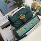 gg Marmont Matelassé Mini Bag Green Matelassé Chevron For Women 8.5in/22cm gg 446744