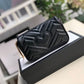 gg Marmont Matelassé Super Mini Bag Dusty Black Chevron For Women 6.2in/16.5cm 476433 DTDCT 1000