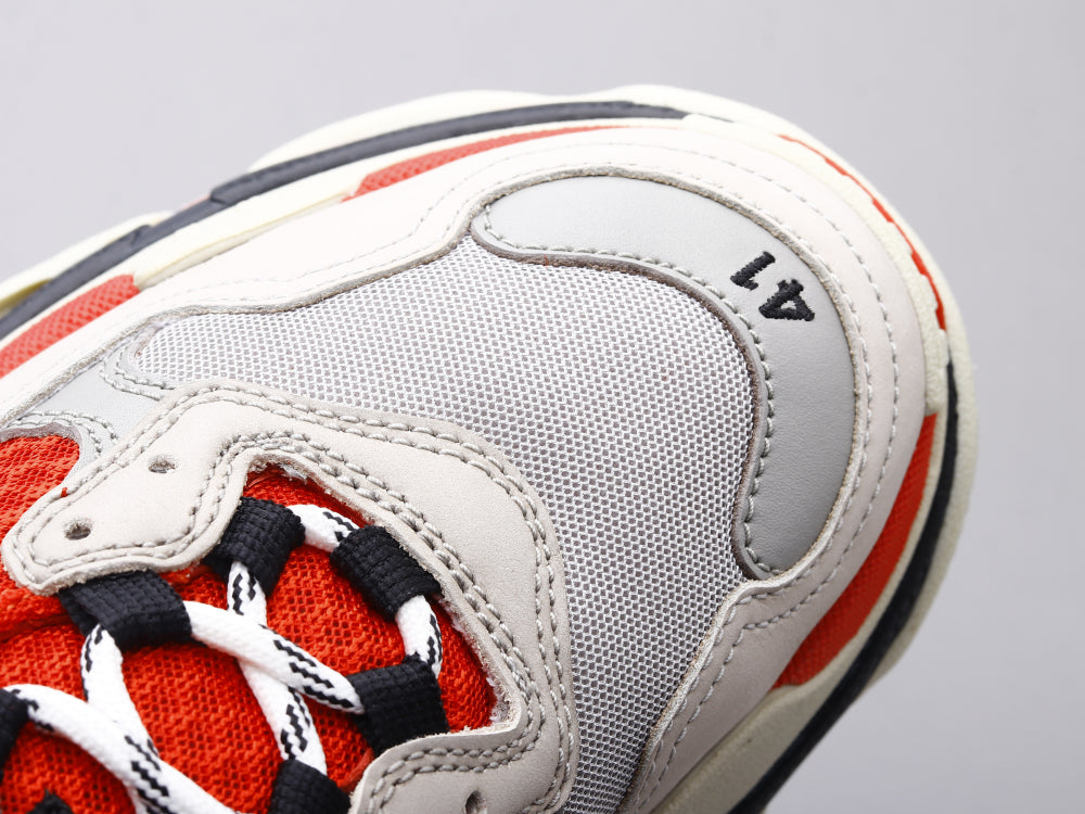 BL - Bla Triple S Gray and Red Sneaker