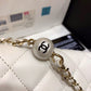 ChanelSmall Pearl Logo Strap Flap Bag White For Women, Women’s Handbags, Shoulder And Crossbody Bags 7in/18cm AS1436