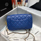 ChanelFlap Bag With ChanelBall On Strap Blue For Women, Women’s Handbags, Shoulder And Crossbody Bags 7.8in/20cm AS1787